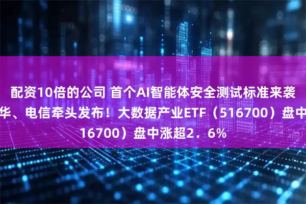 配资10倍的公司 首个AI智能体安全测试标准来袭，蚂蚁、清华、电信牵头发布！大数据产业ETF（516700）盘中涨超2．6%