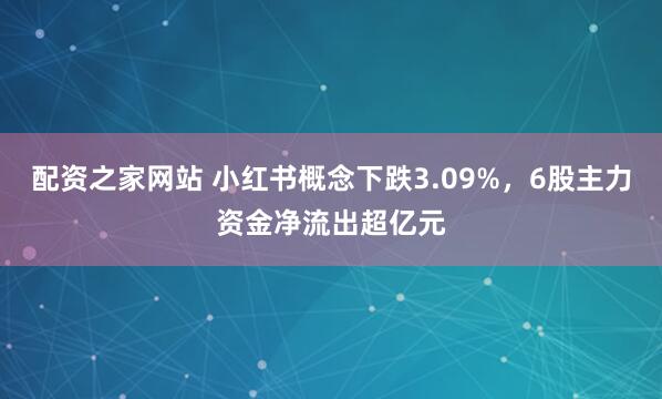 配资之家网站 小红书概念下跌3.09%，6股主力资金净流出超亿元